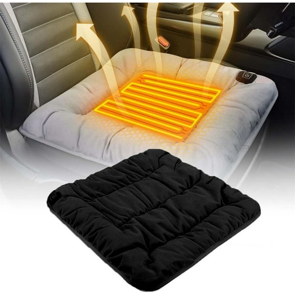 Seat Cushion Nylon,Spandex, Cushion 1X Heating Pad (Black-One Size)