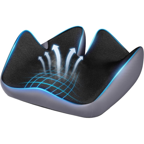 Seat Cushion,Office Chair Cushion Pressure Relief Seat Cushion for Tailbone Pain,High-Density Memory Foam Ergonomic Cushions Long Sitting,for Office Chair Car Seat,with Anti-Slip Base,All Day Comfort