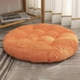 thumbnail image 1 of Seat Cushion Orange, 17x17 Inch Thickened Chair Pad with Linen Texture, Comfort Foam Cushion for Dining Patio Floor, Vibrant Color Seat Cover, 1 of 6