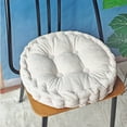 thumbnail image 1 of Seat Cushion,Outdoor Floor Cushions,AZXY 14x14in Corduroy Round Chair Cushions,Solid Non Slip Thicken Meditation Seat Cushion for Yoga Tatami,White, 1 of 6