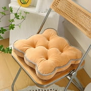 Seat Cushion Outdoor,Square Floor Cushions,AZXY 15.75x15.75in Chair Cushions for Kitchen Chairs,Reversible Thicken Meditation Cute Seat Cushions for Dining Room Yoga Tatami Patio,Orange