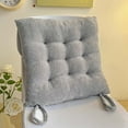 thumbnail image 1 of Seat Cushion Outdoor,Square Floor Cushions,AZXY 15.75x15.75in Thicken Velvet Chair Cushions for Kitchen Chairs,Meditation Seat Cushions for Dining Room Yoga Tatami Patio,Gray, 1 of 7