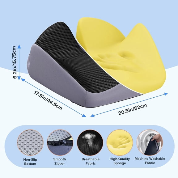 Seat Cushion for Relief Sciatica - Memory Foam Cushion for Office Chair, Hip & Coccyx Pain Relief for Long Sitting,2025 Upgraded X-Large Seat Pillow for Soft Support,for Game Chair/Wheelchair