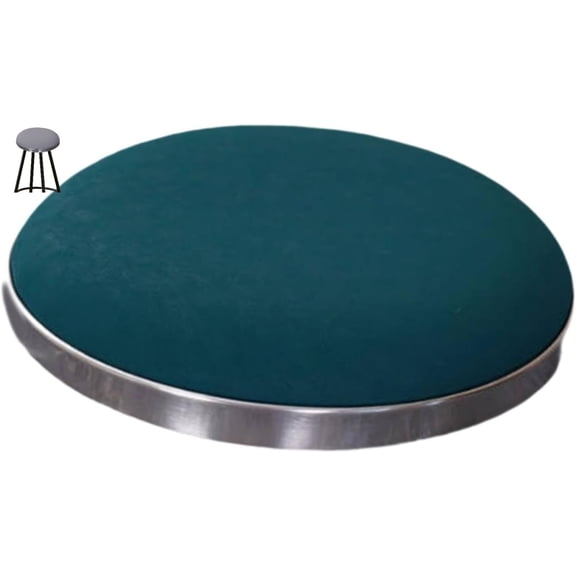 Seat Cushion Round Stool Cushion Seat Top Round Easy to Install Replace Parts Waterproof Replacement for Restaurant, Green