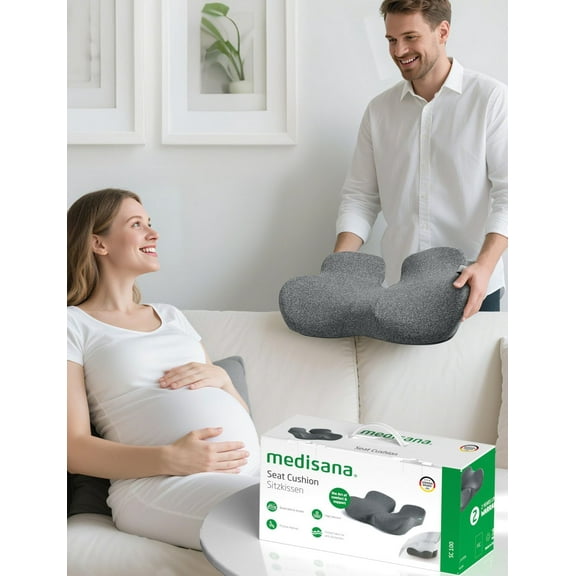 Seat Cushion - Sciatica & Tailbone Pain Relief Pillow for Office Chairs, Car Seat, Wheelchair (Size: 17 * 14.6 * 3.54 in)