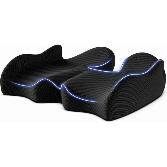 Seat Cushion, X Large Car Seat Cushion, Memory Foam Cushions for Office Chair, Chair Cushions for Tailbone Pain Relief & Pressure Relief Sciatica for Long Sitting