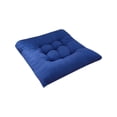 thumbnail image 1 of Seat Cushion for Chair, 16X16 In, Brushed Polyester, Thick Padding, Tie Down Straps, Home Office, Royal Blue, 1 Pc, 1 of 7