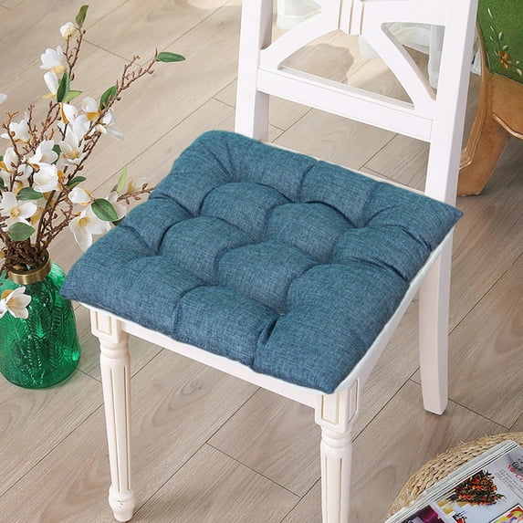 Seat Cushion for Home Office and Dining Chairs - Polyester Fabric, Non-Slip Grippers, Cloud-Like Filling, Lightweight Kitchen Chair Pad