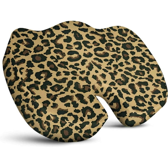 Seat Cushion for Tailbone Pain Relief Office Computer Memory Foam Chair Cushion for Pressure Relief Coccyx Cushion Tailbone Pain & Sciatica Leopard
