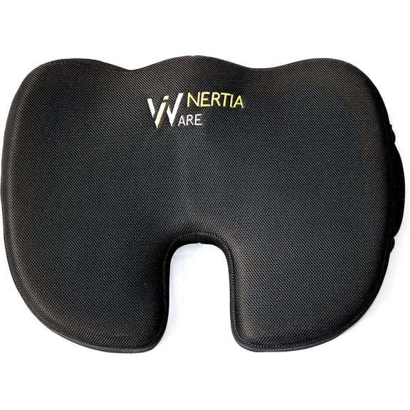 Seat Cushion for office chair, and car seat, - Orthopedic & Memory foam with cooling gel coccyx cushion for pressure relief, tailbone pain relief