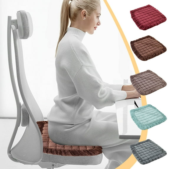 Seat Cushions 40x40 Autumns And Winter Plushs Dining Chair Cushions Home Chair Cushions Student Dormitory Computer Chair Office Squares Stool Sitting Cushions Red