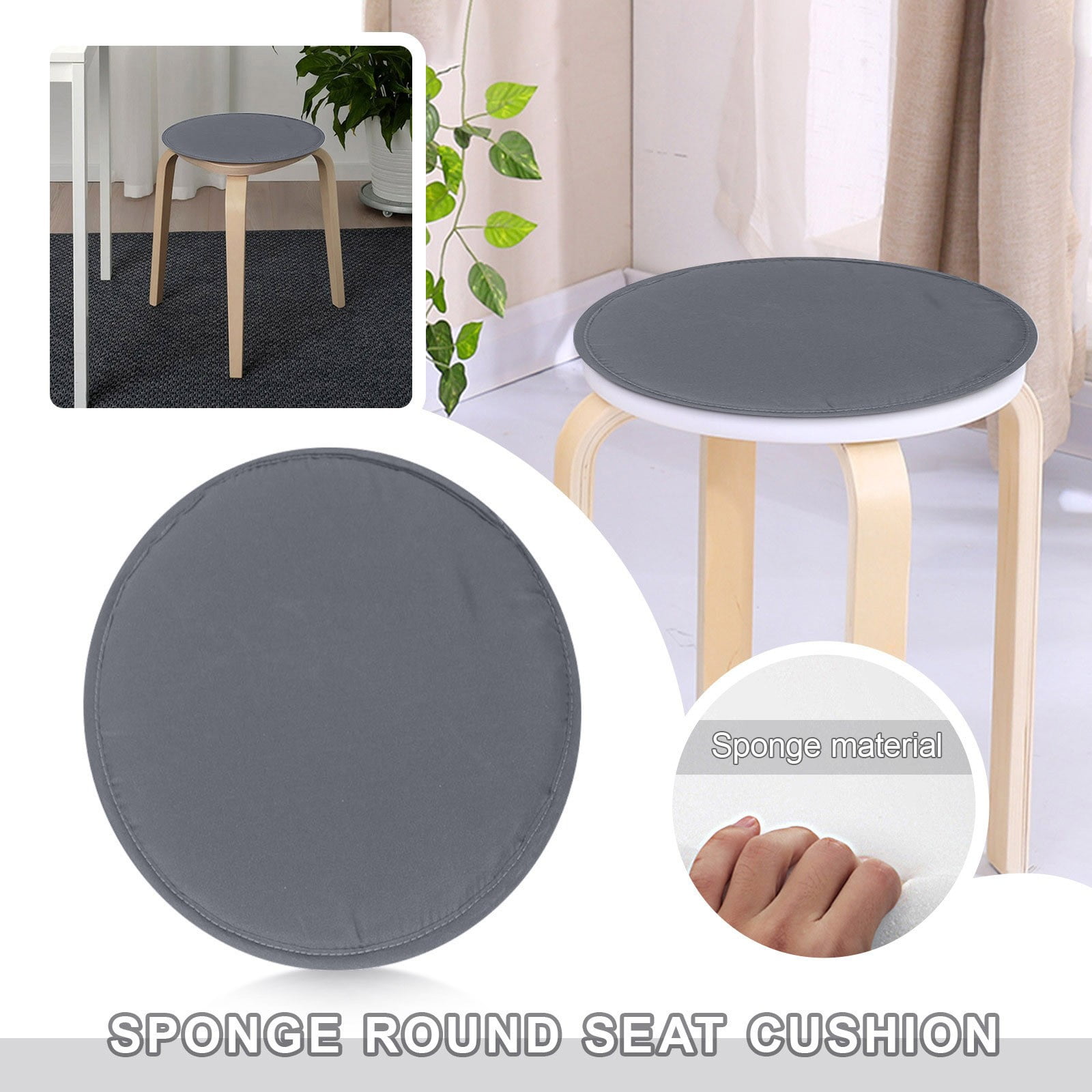 Seat Cushions For Kitchen Chairs With Ties Round Garden Chair Pads Seat Cushion For Outdoor Bistros Stool Patio Dining Room Walmart