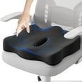 thumbnail image 1 of Seat Cushions for Office Chairs - Pressure Relief Seat Cushion - Car Seat Cushions for Pressure Relief, Tailbone Pain, Sciatica & Back Pain Relief for Office Chairs (Black), 1 of 8
