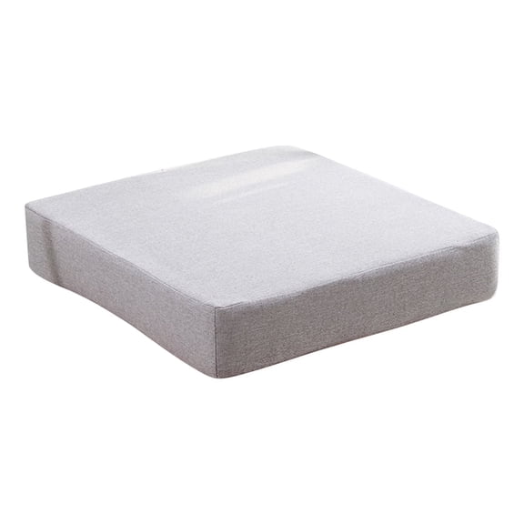 Seat Cushions for Outdoor Chairs 1pack, Foam Seat Cushion for Long Sitting, Extra Large Recliner Chair Pad for Adults, Thick Comfort Cushion for Couch, Wicker Chairs and Floor, 16" Light Gray