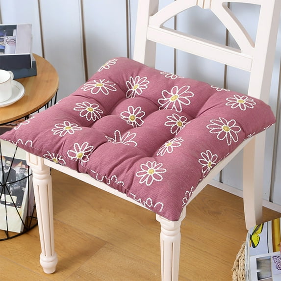 Seat Cushions for Home Use- Plush Cushion for Living Room Tatami- Plush Chair Cushion Winter Chair Cushion Dining Chair Stool Cushion- 16 Inch, Red