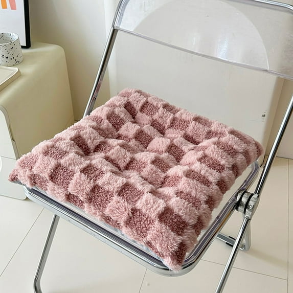 Seat Cushions for Home Use- Plush Cushion for Living Room Tatami- Plush Chair Cushion Winter Chair Cushion Dining Chair Stool Cushion- 16 Inch