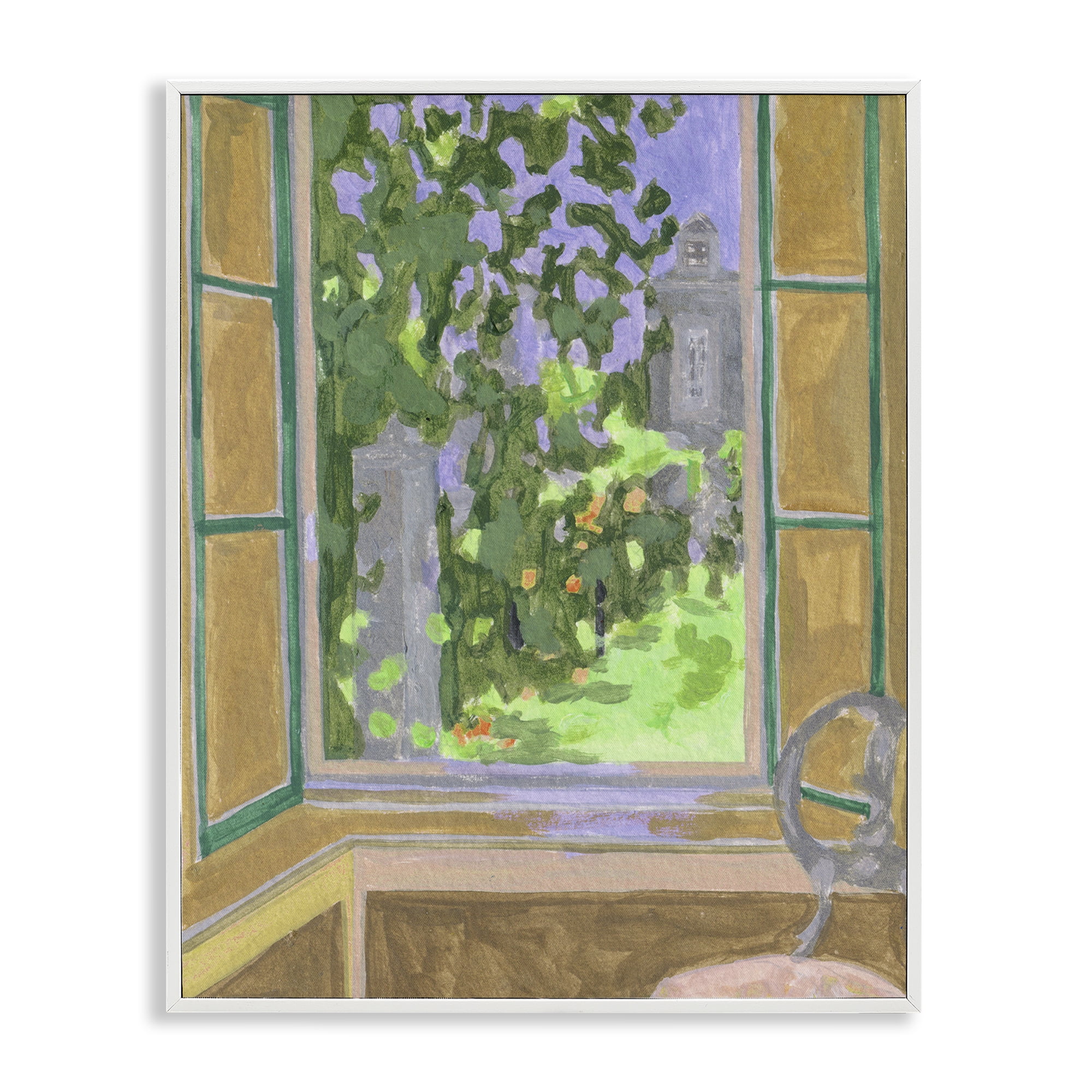 Seat For Spring Expression White Framed Giclee Art, design by Melissa Wang
