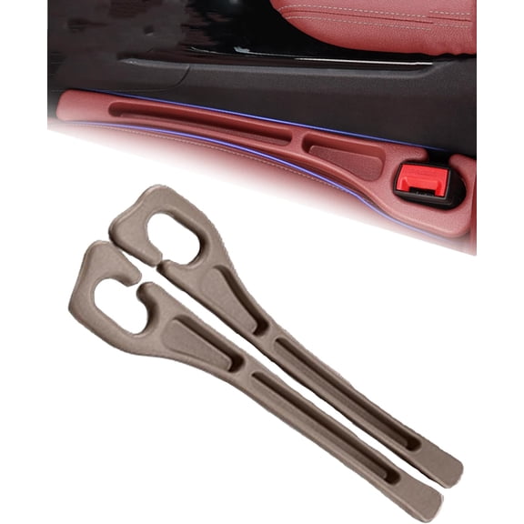 Seat Gap, 2PCS Dual Slot Car Seat Gap Organizer with Belt Holes - Universal Anti-Drop Filler for Phones & Keys, Fits Most Cars, SUVs & Trucks
