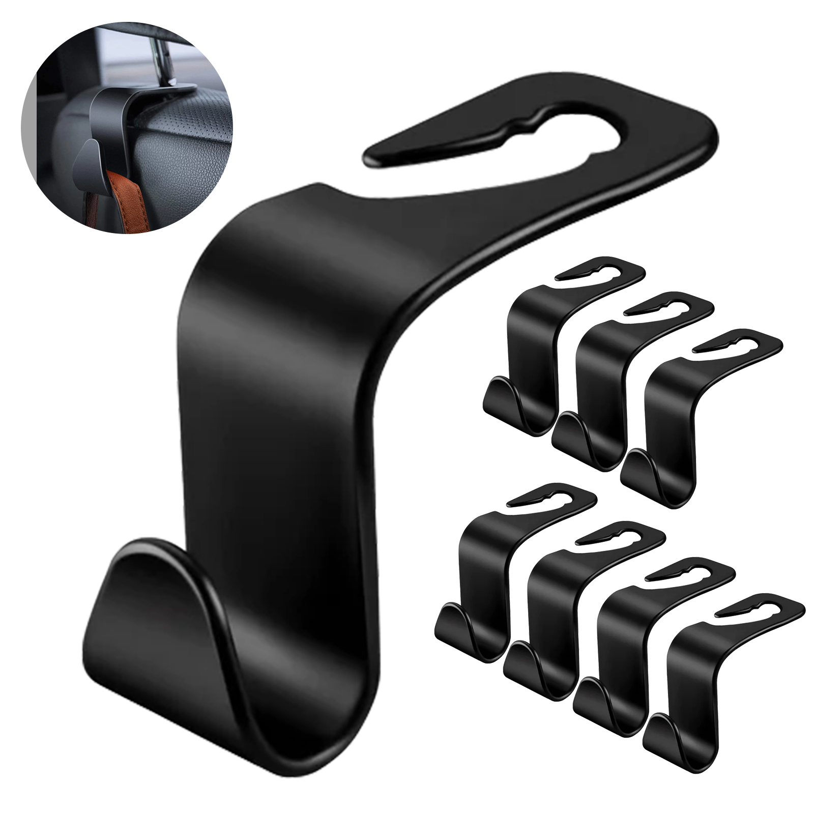 Car Seat Headrest Hooks for Car Back Seat Organizer Hanger Storage Hook
