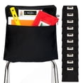 thumbnail image 1 of Seat Sack Student Chair Storage Pocket - 15", Single Pocket, Classroom Organizer for Student Desks, Durable Over-the-Chair Storage, Black, 10-Pack, 1 of 10