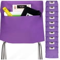 thumbnail image 1 of Seat Sack Student Chair Storage Pocket - 15", Single Pocket, Classroom Organizer for Student Desks, Durable Over-the-Chair Storage, Purple, 10-Pack, 1 of 10