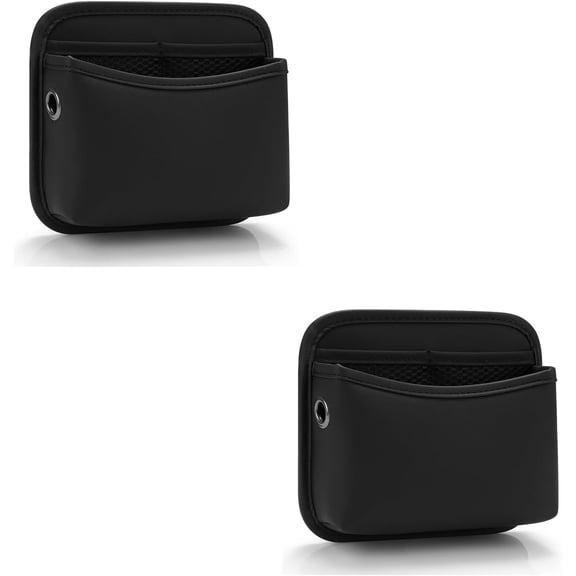 Seat Side Pocket Organizer, PU Leather Pouch Bag for Seat, Door, Window, Console, Registration Wallet Cards Trash Phone Sunglasses Holder Pocket for