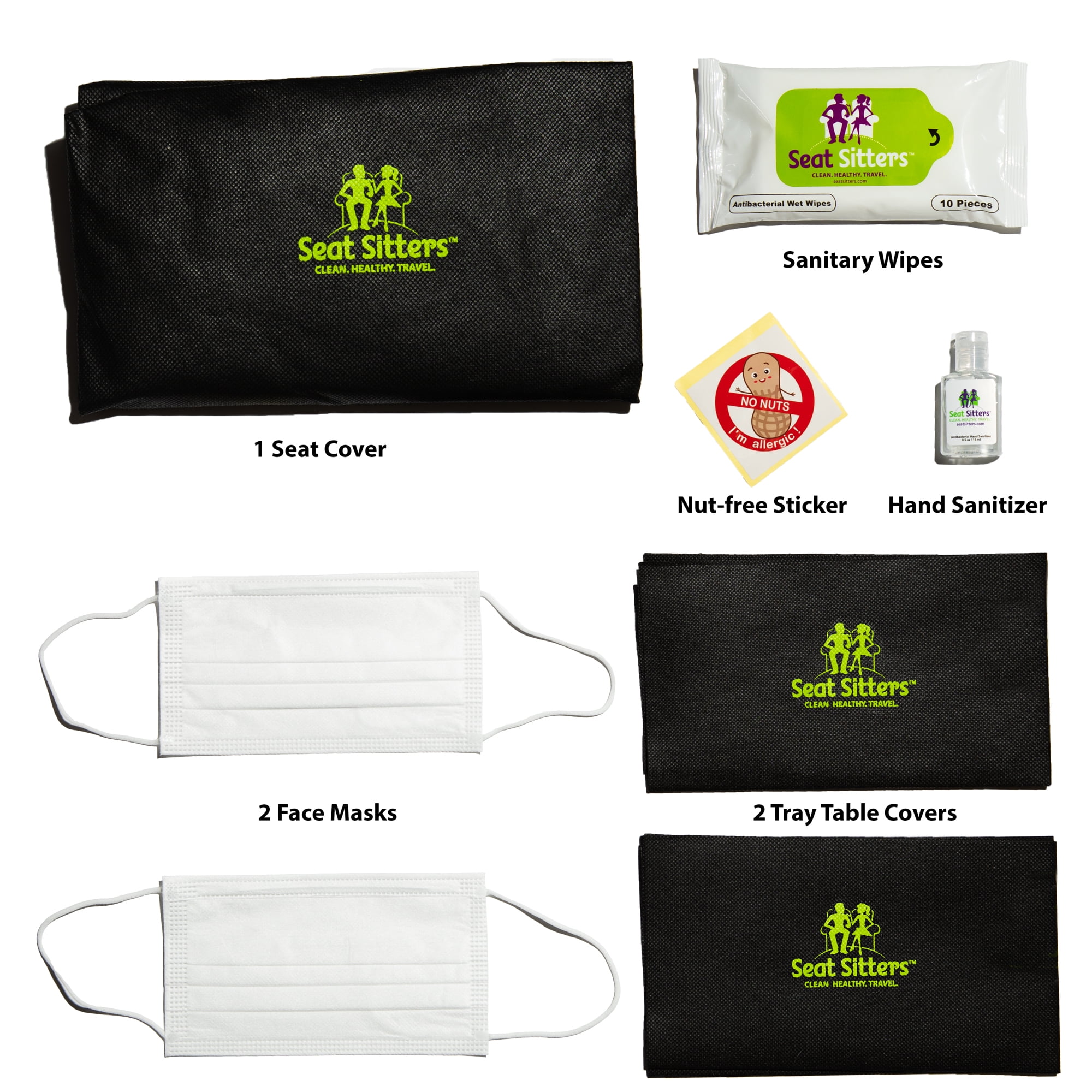 Seat Sitters Healthy Airplane Travel Kit