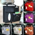 thumbnail image 1 of Seat Storage Pocket Multi-Pocket Tissue Box Design Space-saving Large Space Interior Organizer Dust-proof Universal Car Backseat Storage Organizer for Automobile, 1 of 8