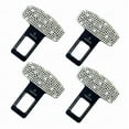 thumbnail image 1 of Seat belt buckle clamp - Pink diamond edition - Vehicle safety device - Universal type - For vehicle installation - 4 sets, 1 of 4