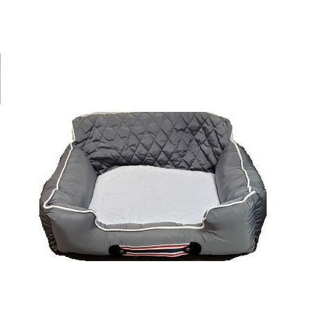 SeatArmour Travel Pet Bed 2 Go Booster Seat for Cars, Tan, 26" x 20" x 6"