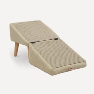 SeatMate Split Ottoman Ramp, Adjustable Pet Stool for Small Dogs, Ottoman Style Dog Stair for Bed or Sofa, Anti-Slip, Rolling Base, Foldable Ramp for Small Dogs