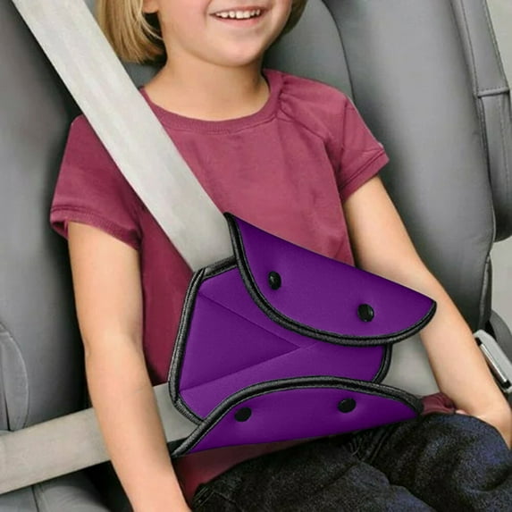 Seatbelt Adjuster for Kids Car Child Seatbelt Adjusters Belt Cover Strap Protector Pad for Children Baby Adult Shoulder Neck Safety Triangle Positioner Purple