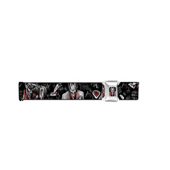 Seatbelt Belt - DC Comics - Harley Quinn Joker - Adj 24-38" Mesh sbb-jkq-wjk028