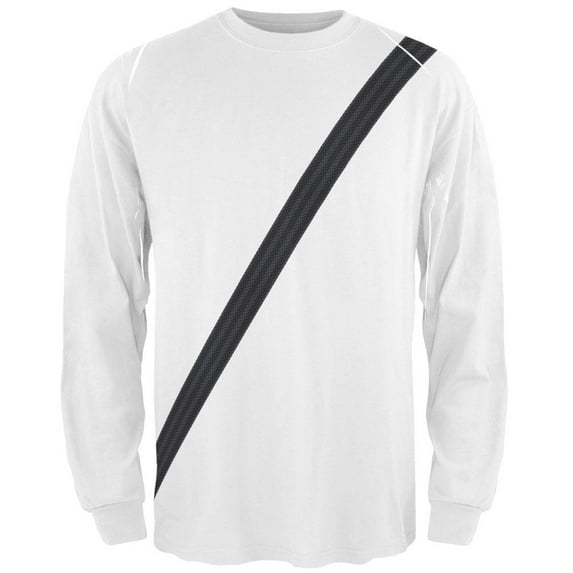 Seatbelt Funny All Over Adult Long Sleeve T-Shirt - Medium