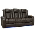 Seatcraft Anthem Brown Leather Sofa Powered Headrest Power Recline