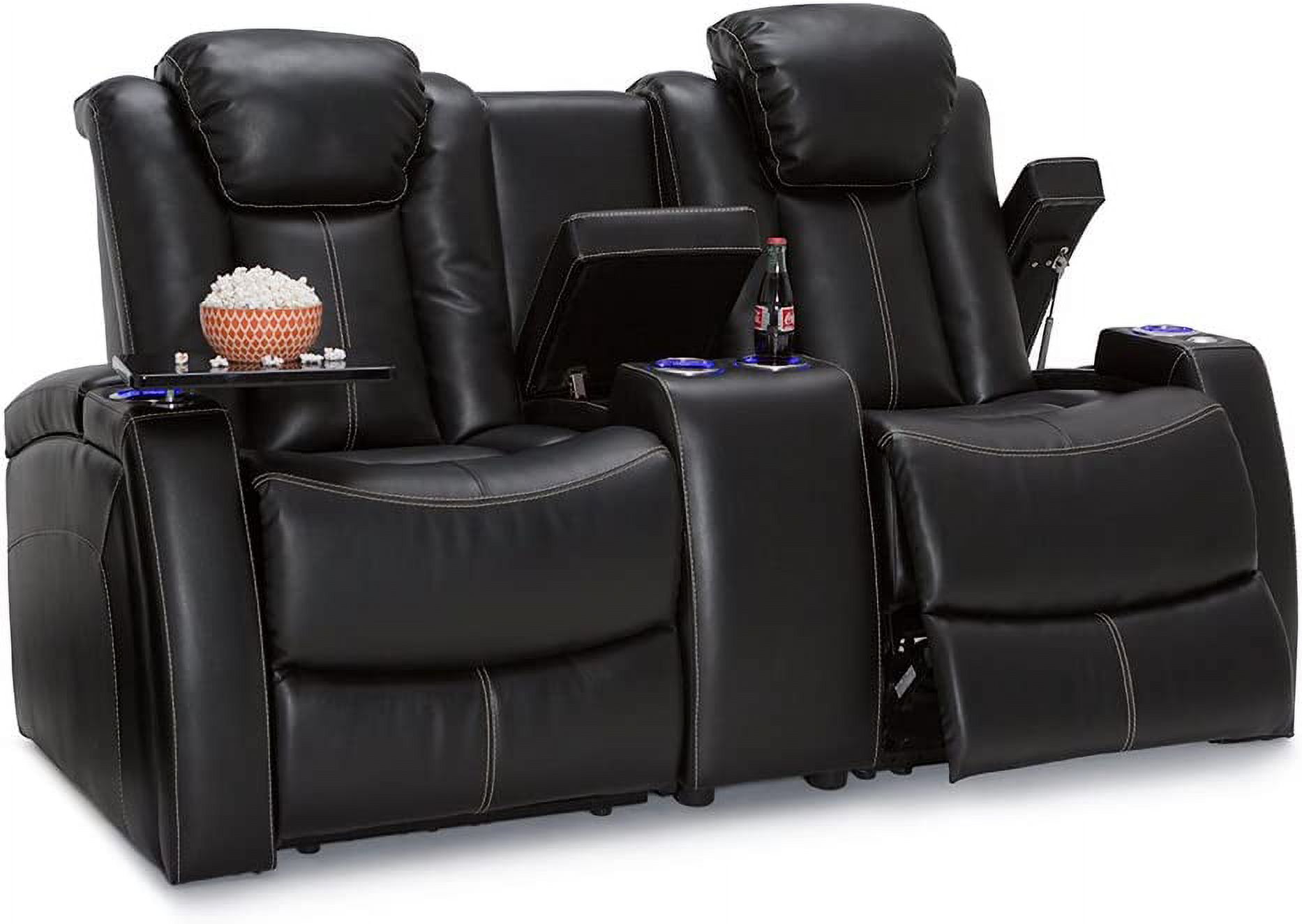Seatcraft Home Theater Seating Leather Gel Power Recline Power