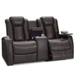 thumbnail image 1 of Seatcraft Omega Loveseat Leather Gel, Powered Headrest, Power Recline, Brown, 1 of 7