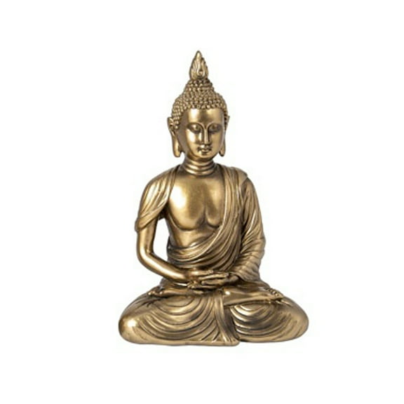 Seated Buddha Statue Buddhism Thai Meditating Open hands Home and Garden Decorative Sculpture Praying Collectibles Figurine 7.25" Tall