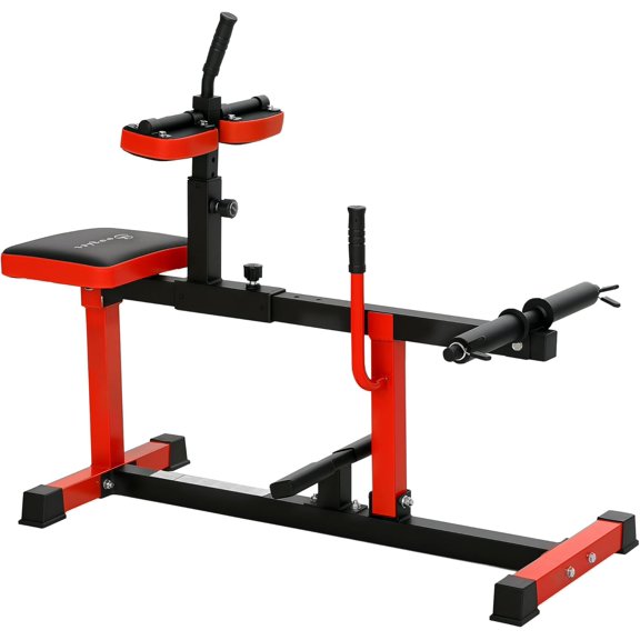 Seated Calf Raise Machine, Adjustable Calf Machine Leg Extension, for Home Gym, Waist, Arm Training,Red