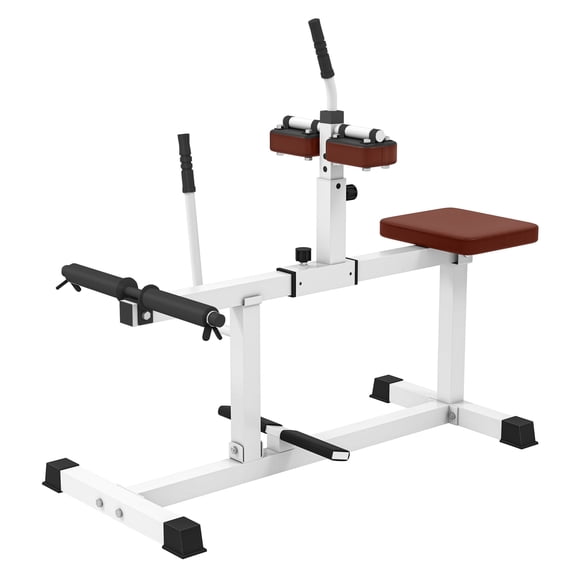 Seated Calf Raise Machine, Adjustable Steel Leg Extension Workout Equipment, Gym Strength Training, Brown