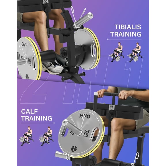 Seated Calf Raise  with Tibia Recovery Training for Home Gym Leg Workout