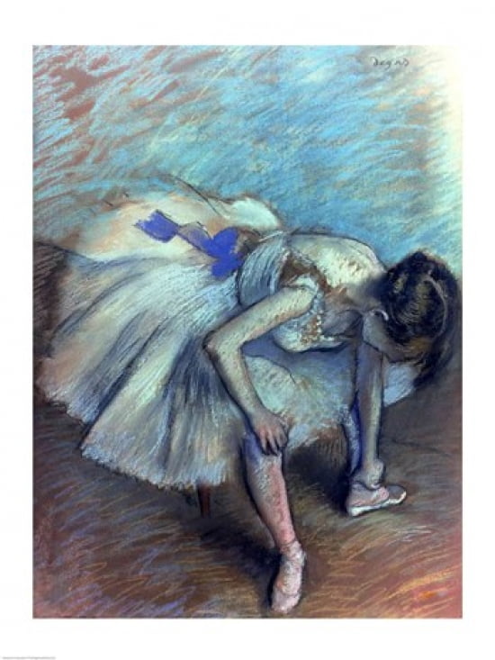 Seated Dancer Canvas Art - Edgar Degas (18 x 24)