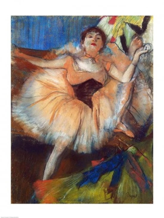 Seated Dancer Canvas Art - Edgar Degas (24 x 36)