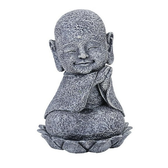 Seated Jizo Monk With Head Tilted Figurine New