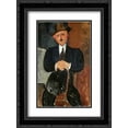 thumbnail image 1 of Seated Man - Leaning On a Cane 2x Matted 18x24 Black Ornate Framed Art Print by Modigliani, Amedeo, 1 of 2