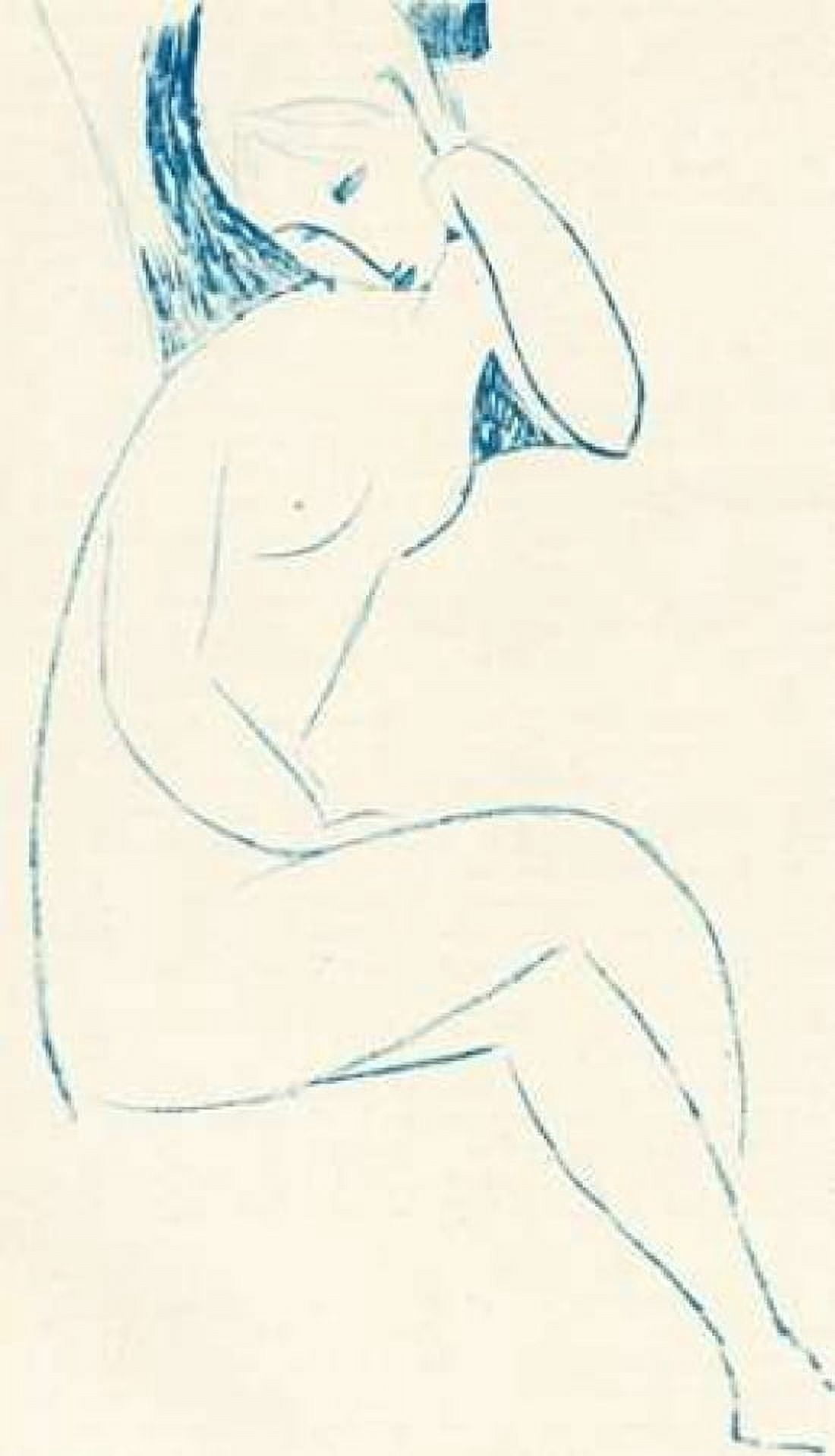 Seated Nude Canvas Art - Amedeo Modigliani (12 x 18)