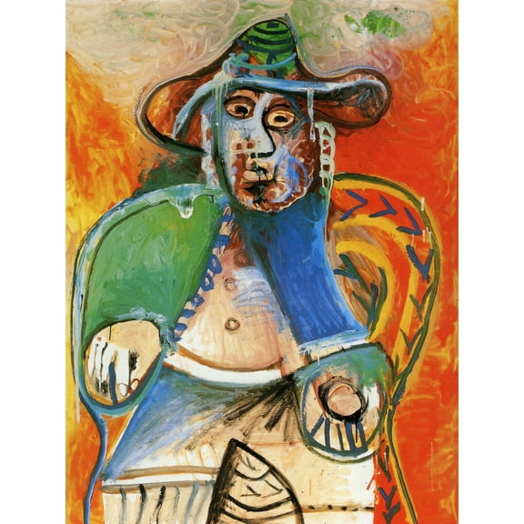 "Seated Old Man, Picasso - CANVAS or PRINT WALL ART"
