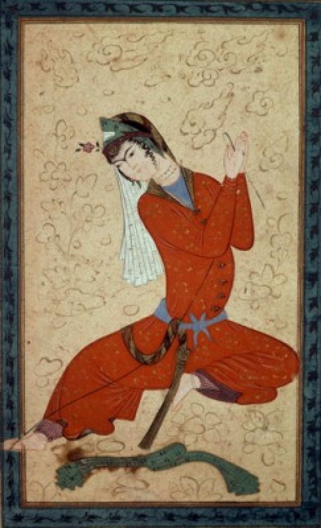Seated Woman 16th-17th Century Shah Abbas School Persian Freer Gallery Smithsonian Institution Canvas Art - (18 x 24)