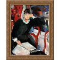 thumbnail image 1 of Seated woman 24x20 Gold Ornate Wood Framed Canvas Art by Rik Wouters, 1 of 2