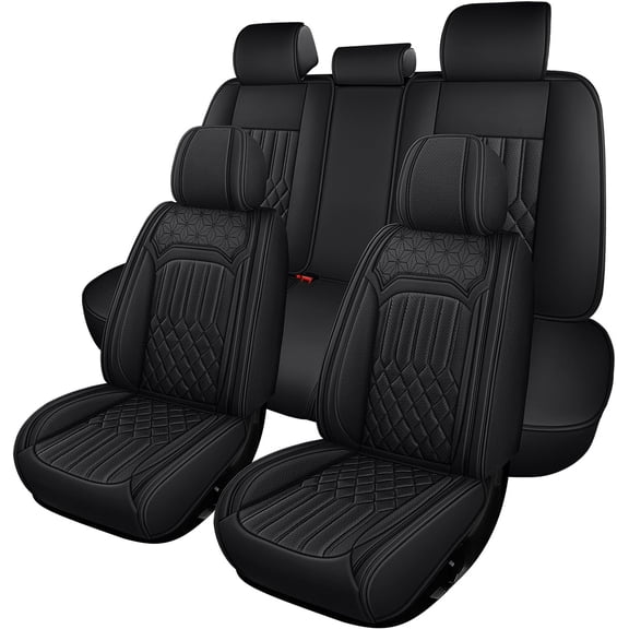Seatendro Mazda CX-50 Car Seat Covers Full Set Nappa Leather Look, Black
